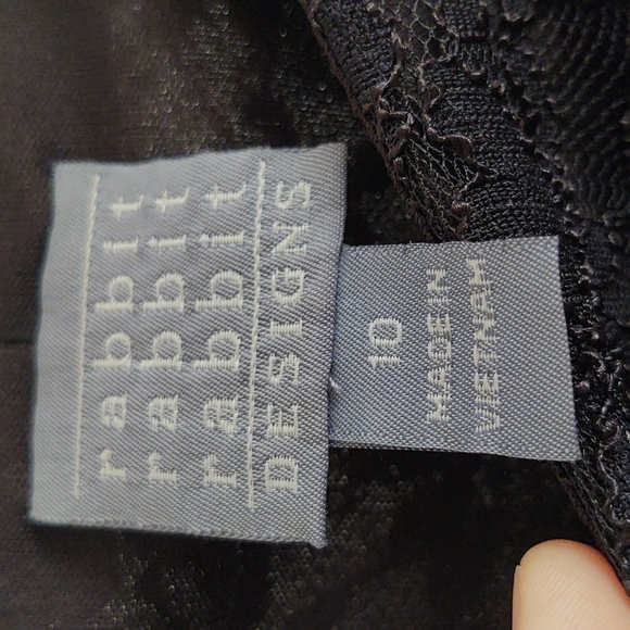 EUC Rabbit Rabbit Rabbit Black Lace Dress Size 10 - Picture 4 of 7